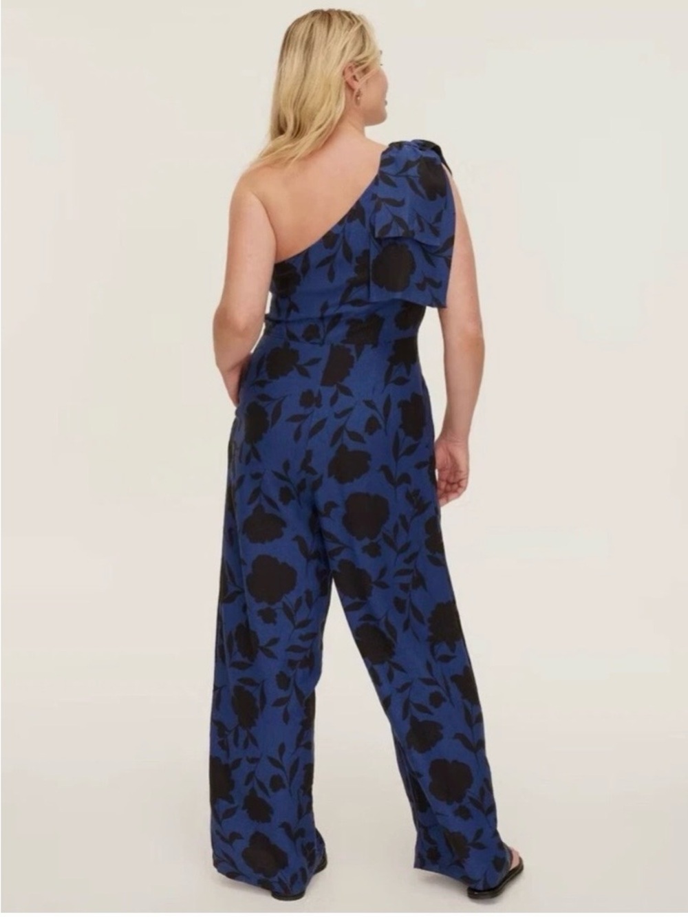 KATE SPADE NewYork X -Target Classic  Rose One-Shoulder Wide-Leg Floral Jumpsuit